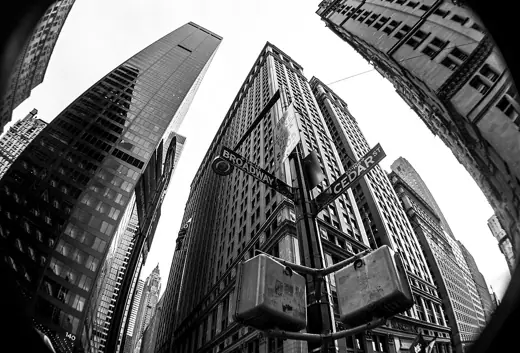 Photo 3: Exterior · Fisheye on Broadway at Cedar, NYC