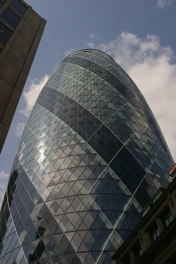Photo 2: Exterior · The Gherkin, aka 30 St Mary Ax, or the Swiss Re Building