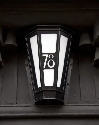 Photo 4: Detail · 78 Derngate, Northampton was an ordinary early 19th Century terraced house