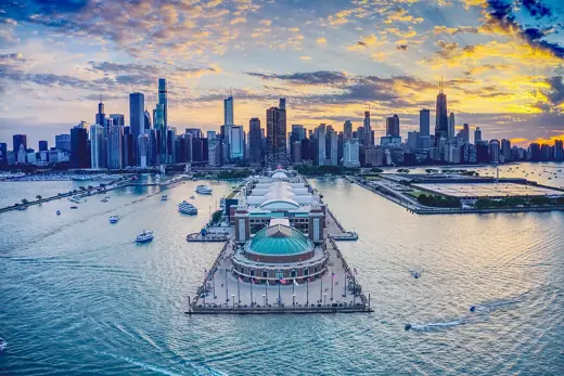 Photo 6: Interior · Aerial shot of Navy Pier