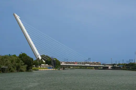 Photo 3: Exterior · The bridge del Alamillo over the Guadalquivir river in Seville, Spain