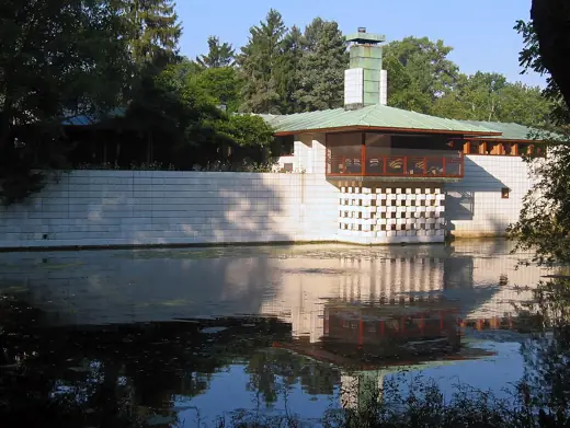 Photo 3: Context · The rear of the Alden Dow House, Midland, Michigan, USA, facing Dow Gardens