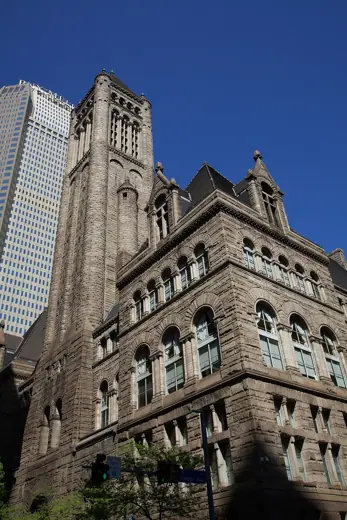 Photo 2: Exterior · The County courthouse and jail in Pittsburgh is a remarkable bit of Romanesque architecture