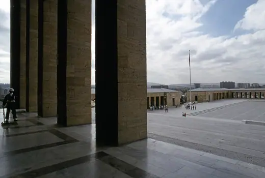 Photo 5: Interior · Looking out from the mausoleum front