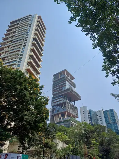 Photo 5: Context · Antilia and surrounding buildings as seen from Dr