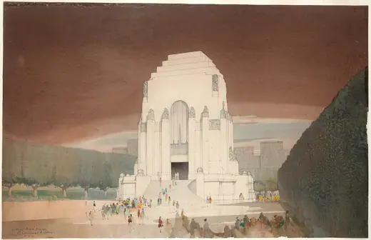 Photo 7: Drawing · ANZAC War Memorial, Hyde Park, 15 September 1930, by C