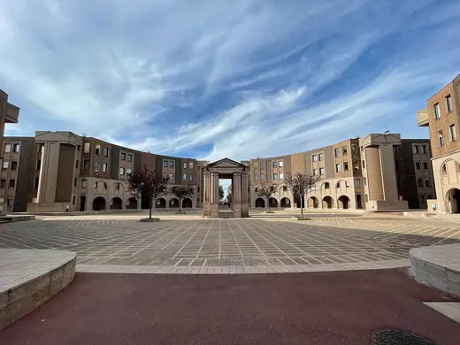 Photo 5: Interior · Inner courtyard of Les Arcades du Lac housing complex