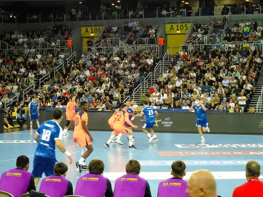 Photo 4: Interior · Zagreb Arena,Croatia,on 25.September 2025 -handballers of RK Zagreb in action against HC Barcelona