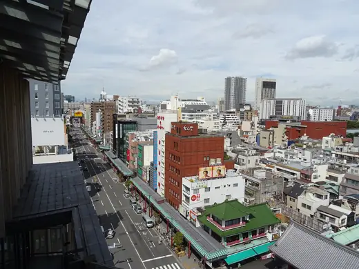 Photo 3: Exterior · View to the west from the Asakusa Culture Tourist Information Center in Tokyo