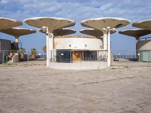Photo 2: Exterior · Building at the end of Sderot Ben Gurion in Tel Aviv, by the Promenade