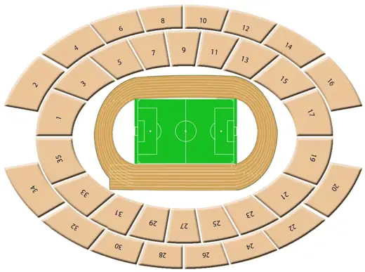 Photo 7: Plan · The plan of the Olympic Stadium Athens OAKA