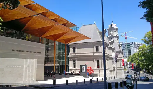 Photo 6: Interior · A view of both the modern extension and original Auckland Art Gallery buildings from Kitcherner Street