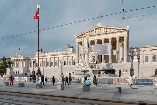 Photo 4: Exterior · The Austrian Parliament Building in Vienna during the Austrian National Holiday 2023