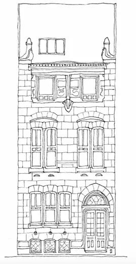 Photo 8: Drawing · Dessin de la façade de la maison Autrique