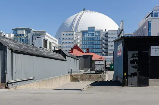 Photo 3: Exterior · Ericsson Globe see from Slakthusområdet