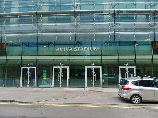 Photo 3: Exterior · Entrance to Aviva Stadium next to Lansdowne Road DART rail station