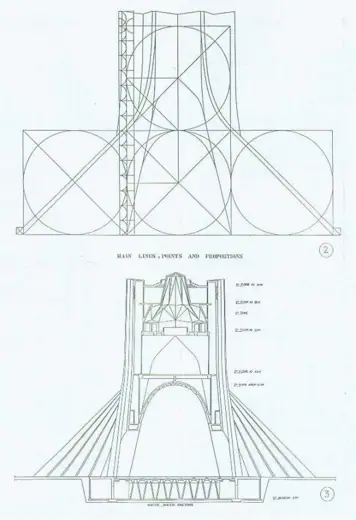 Photo 7: Drawing · An example of the plans for the Shahyad tower