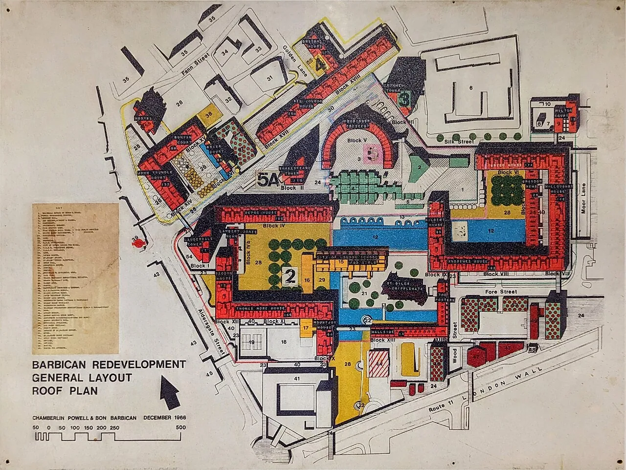 Barbican Estate: Plan · BARBICAN REDEVELOPMENT GENERAL LAYOUT ROOF PLAN