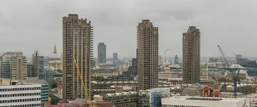 Photo 7: Context · Barbican Estate towers from the terrace of the White Collar Factory, Old Street