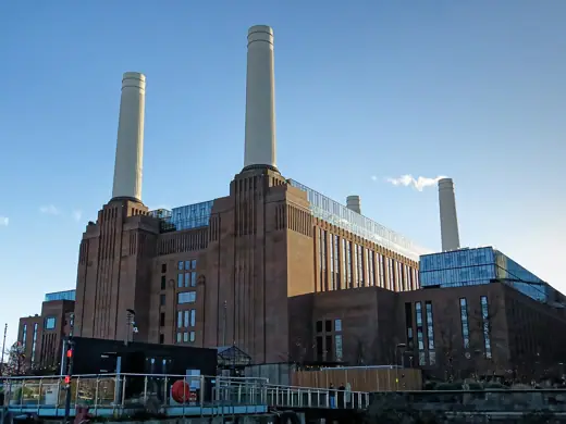 Photo 2: Exterior · Battersea Power Station and pier from the River Thames in Wandsworth, London, England