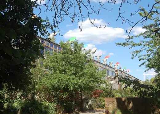Photo 3: Exterior · Housing at BedZED, London Road, Hackbridge, London Borough of Sutton, England
