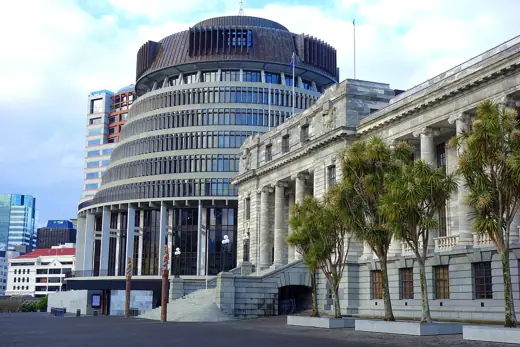 Photo 3: Exterior · Beehive and Parliament House, Wellington - New Zealand