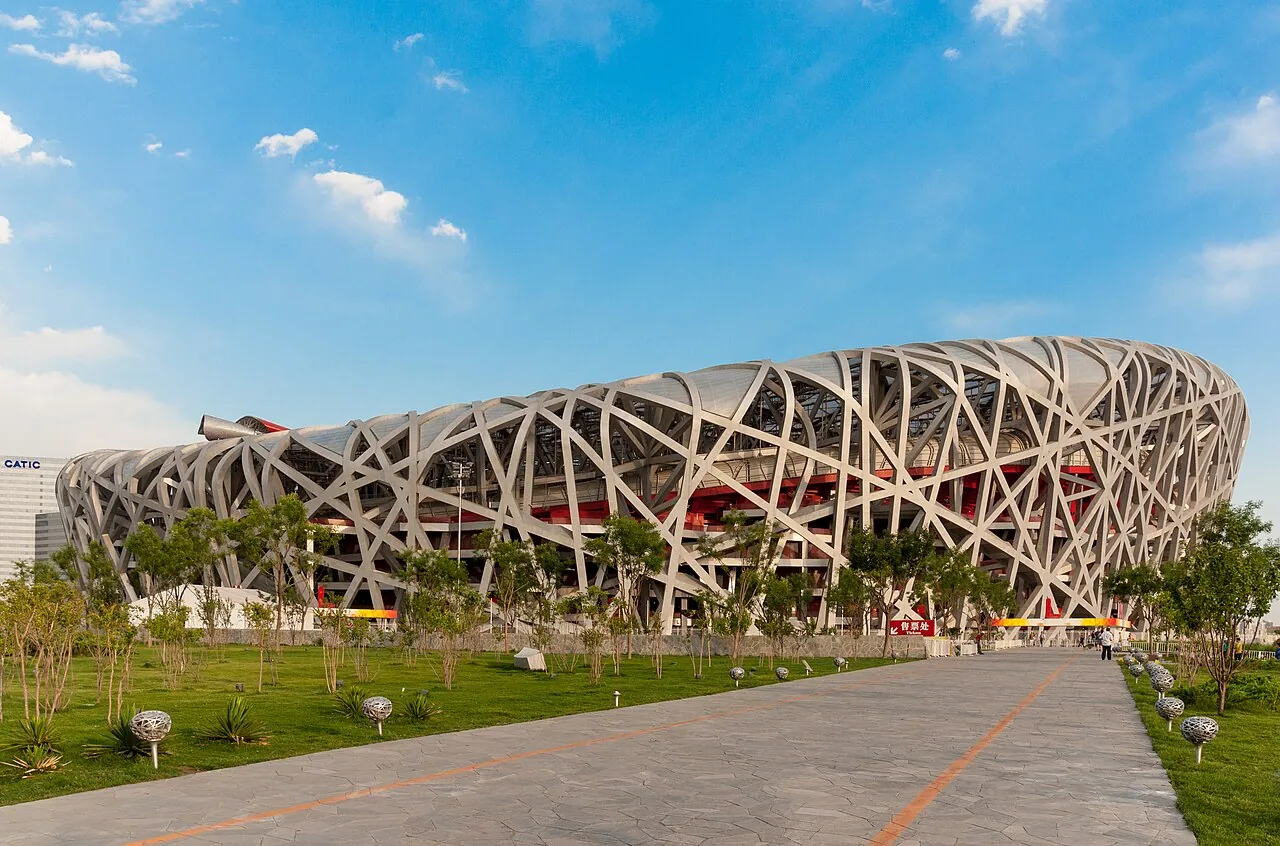 Beijing National Stadium: Exterior · Beijing, China: National Stadium, also known als "birds nest"