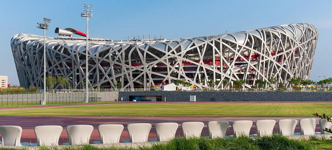 Beijing National Stadium: Exterior · Beijing, China: National Stadium, also known als "birds nest"