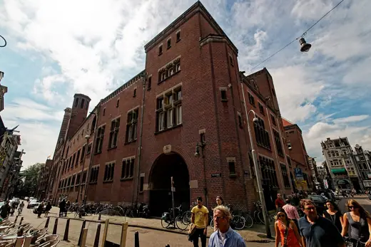 Photo 4: Exterior · Amsterdam - Oudebrugsteeg / Beursstraat - View WSW on Beurs van Berlage 1898-1903 by Hendrik Petrus Berlage