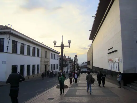 Photo 5: Context · View westward down Calle 11 from the intersection with Carrera 4 in La Candelaria, Bogotá