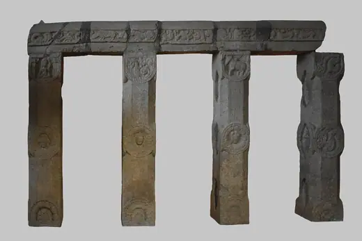 Photo 2: Exterior · 05 Part of the Railings, Bodhgaya Archeological Museum, Bihar, India