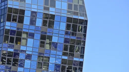 Photo 5: Detail · Envelop detail of Bernard Tschumi's Blue Condominium Tower in Lower East Side, photographer Laura Sanburn
