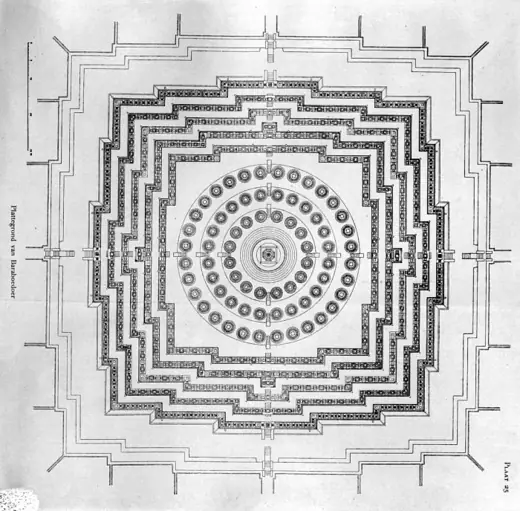 Photo 9: Drawing · Plan of the Borobudur