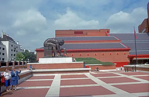 Photo 3: Exterior · Outside the British Library The Isaac Newton statue sitting in the courtyard of the British Library 