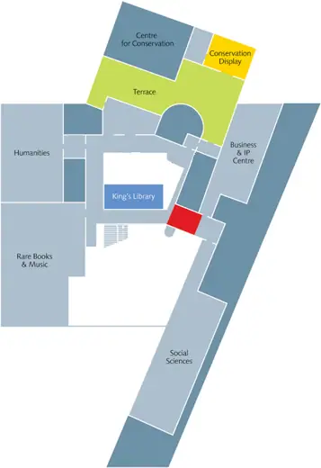 Photo 7: Plan · A floorplan of the first floor of the British Library in St
