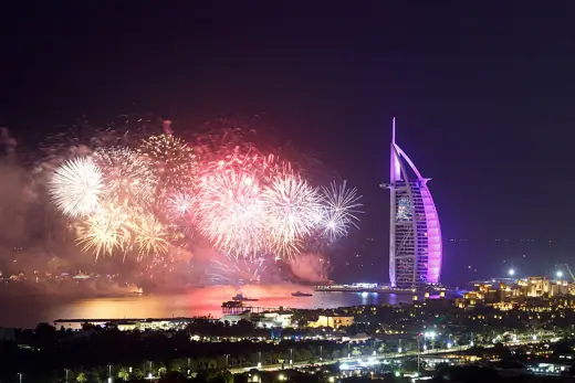 Photo 3: Exterior · Fireworks in Dubai New Year Eve 2021
