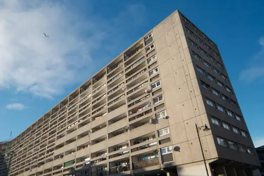 Photo 3: Exterior · Cables Wynd House, also known as the Banana Flats, in Leith, Scotland