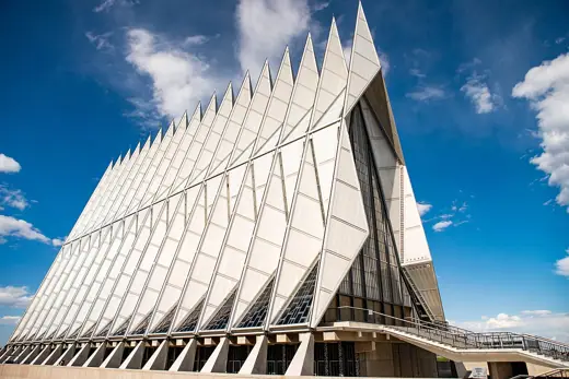 Photo 2: Exterior · The Air Force Academy Chapel is the most visited chapel in the entire state of Colorado