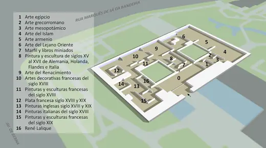 Photo 7: Plan · Plan of the Calouste Gulbenkian museum, Lisbon, Portugal