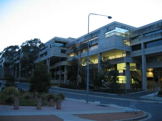 Photo 2: Exterior · Cameron Offices from corner of Cameron Ave and Chandler St, Belconnen, Australian Capital Territory