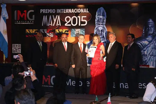 Photo 3: Exterior · Winner receiving her National Tlatoani Award 2015 for the best Councilors at the Camino Real Hotel