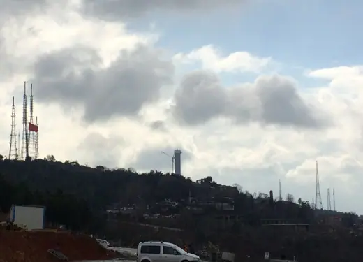 Photo 6: Context · İstanbul Küçük Çamlıca TV-Radio Tower construction Feb 2017, view from Çamlıca Hill