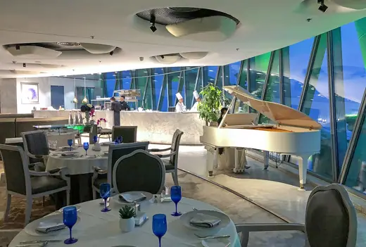Photo 5: Interior · This French restaurant is on the 105th floor