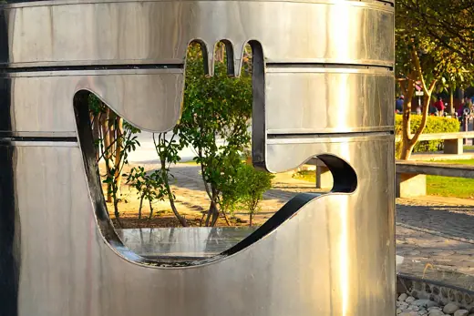 Photo 3: Exterior · This is the Open Hand Monument at Sukhna Lake
