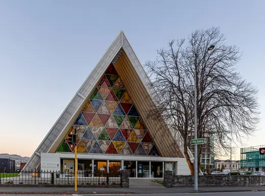 Photo 2: Exterior · Cardboard Cathedral, Christchurch, New Zealand
