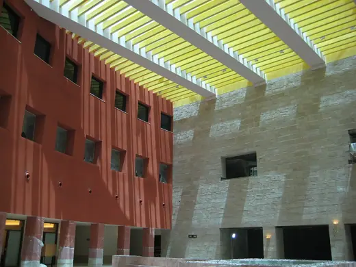 Photo 3: Interior · The atrium of Carnegie Mellon University in Qatar's new building, Education City, Doha