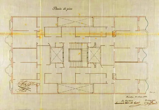 Photo 7: Plan · Grundriss Casa Calvet, Antoni Gaudí