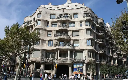 Photo 6: Detail · Casa Mila or La Pedrera, on the Passeig de Gracia, designed by Antoni Gaudi