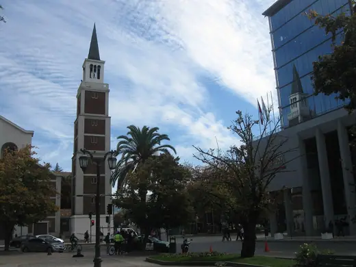 Photo 4: Exterior · Cathedral San Agustín in Talca (nearby facade reflecting tower)