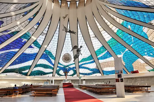 Photo 4: Interior · The interior of the Cathedral of Brasilia (Brazil)